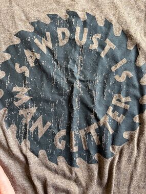 Source Unknown Brown Short Sleeve Tee with Black Graphic